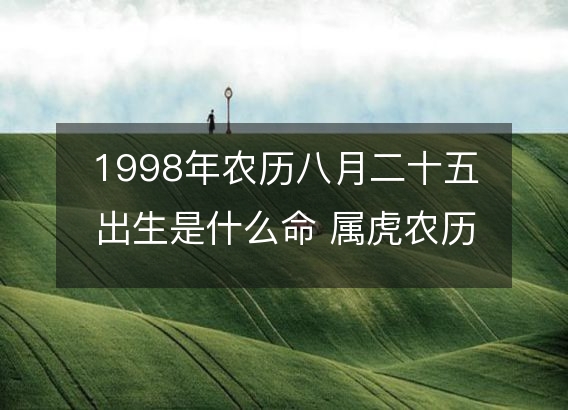 1998年农历八月二十五出生是什么命 属虎农历八字五行解析  性格特点